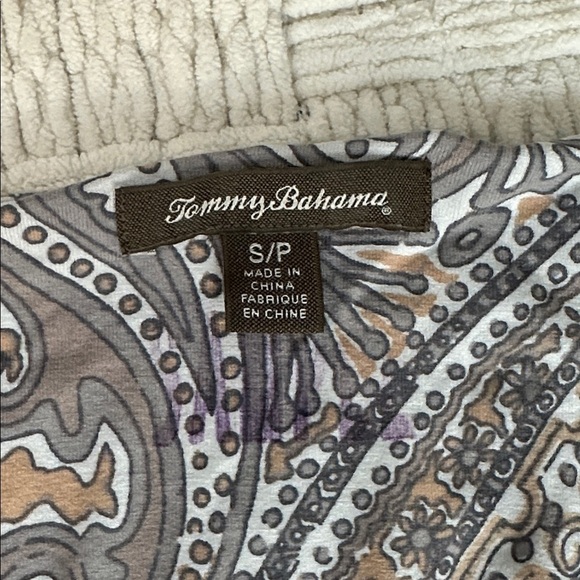 Tommy Bahama paisley fit and flair stretchy pullover midi dress - Picture 4 of 7